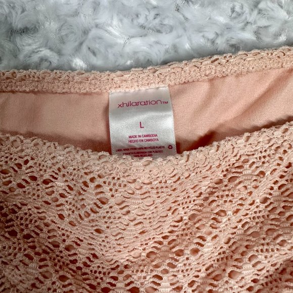 Crochet Eyelet Bandeau Bikini Set - Picture 4 of 4